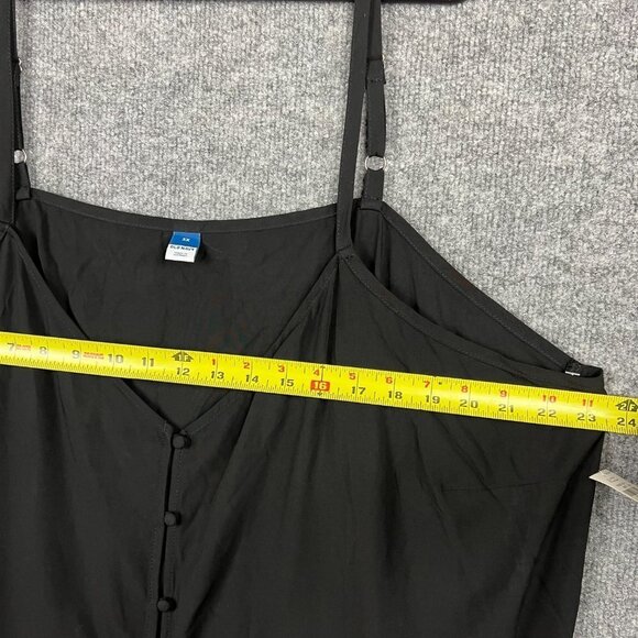 NWT NEW Women's Plus Size Old Navy‎ Black With Buttons Sleeveless Tank Size 3X - Picture 4 of 7